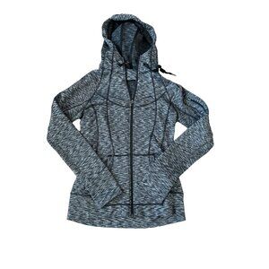 ATHLETA Gray Heathered Workout Hoodie Size Small